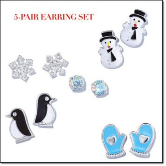 Avon winter-themed pierced earrings set - Picture 3 of 3